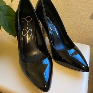 Black pointed stilettos